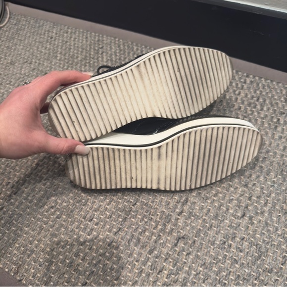 Platform Oxford Loafer Shoes Black Size 37 - Picture 3 of 4